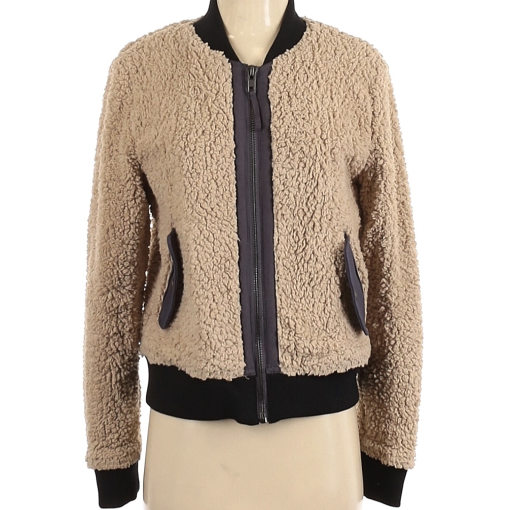 Marrakech Sherpa Bomber Teddy Jacket Anthropologie Fleece Coat - Picture 3 of 10